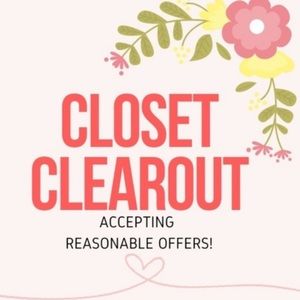 cleaning out my closet and trying to downsize!